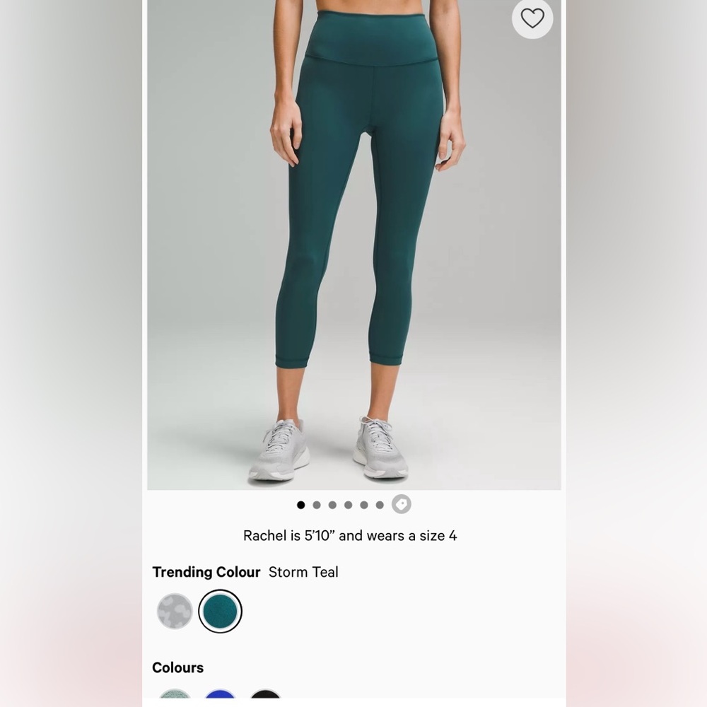 lululemon athletica Storm Teal Leggings